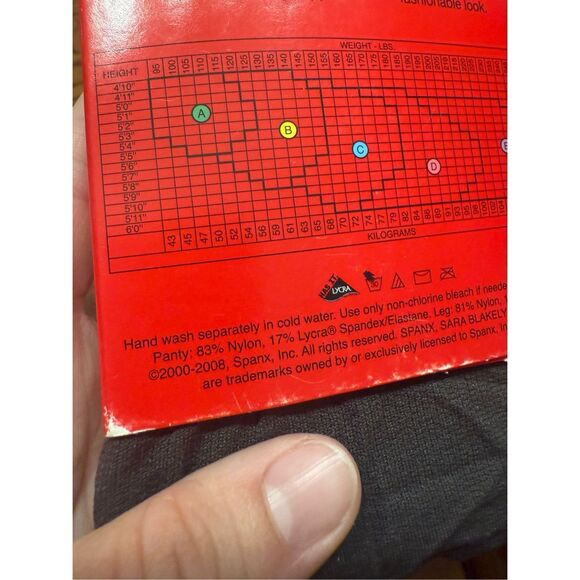 Vintage Spanx Charcoal Tight End Patterned Bodyshaping Lace Tights Size C NWT - Picture 4 of 4